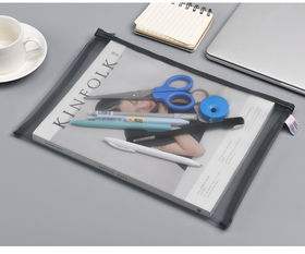 透明網紗文具收納袋 簡約實用，辦公學習好幫手